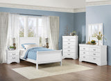 Mayville Full Sleigh Bed in White 2147FW-1