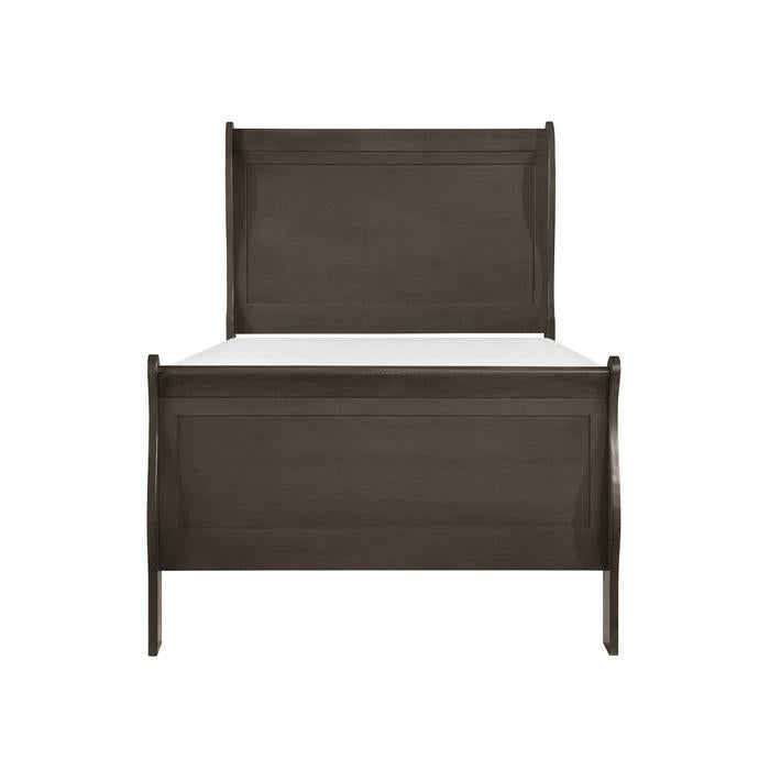 Mayville Twin Sleigh Bed in Gray 2147TSG-1