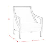 Hopkins Chair w/Brown Arm Columbia Charcoal