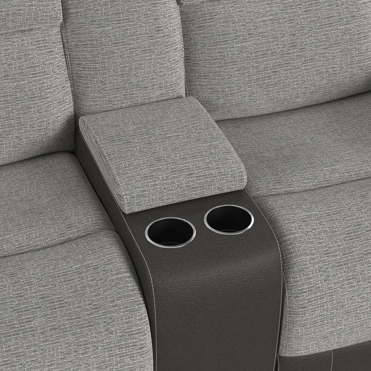Hornet 3PC Living Room Set in Rancho Grey-Sofa, Loveseat & Recliner