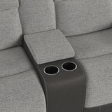 Hornet 3PC Living Room Set in Rancho Grey-Sofa, Loveseat & Recliner