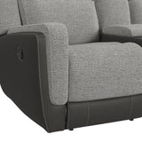 Hornet 3PC Living Room Set in Rancho Grey-Sofa, Loveseat & Recliner