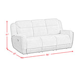 Hornet 3PC Living Room Set in Rancho Grey-Sofa, Loveseat & Recliner