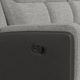 Hornet 3PC Living Room Set in Rancho Grey-Sofa, Loveseat & Recliner