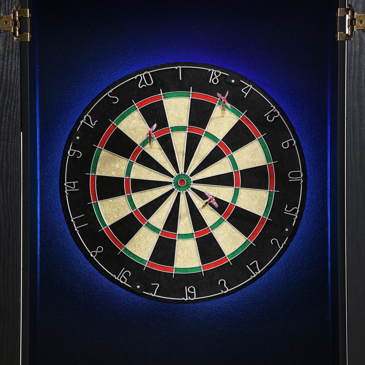 Hurricanes Dartboard Cabinet with Speaker and LED in Black (3A Packing)