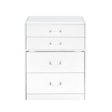Irvine Mini Dressing Table with Stool, LED and USB in Glossy White