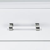 Irvine Mini Dressing Table with Stool, LED and USB in Glossy White