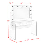 Jacey Complete Dressing Table with Lightbulbs