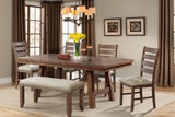 Jax 7PC Dining Set - Table, 4 Ladder Side Chairs & Bench