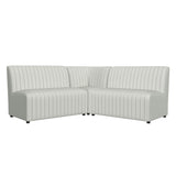 Jemma Upholstered Corner Chair in Beige Linen