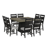Jemma Square Table w/ Grey Top & Dark Espresso Base