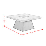 Jemma 2PC Occasional Table Set in Grey and Dark Espresso-Coffee Table & End Table