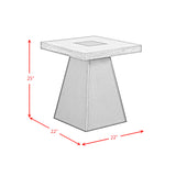 Jemma End Table in Grey and Dark Espresso