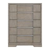 Kelis 5-Drawer Chest in Grey