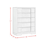 Kelis 5-Drawer Chest in Grey