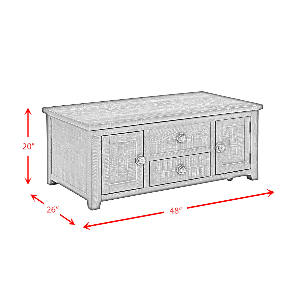 Kendyl Occasional Coffee Table w/Lift Top/Casters