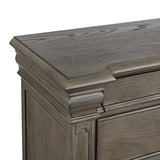 Kings Court 3-Drawer Nightstand (Sliding Top) in Grey