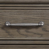 Kings Court 3-Drawer Nightstand (Sliding Top) in Grey
