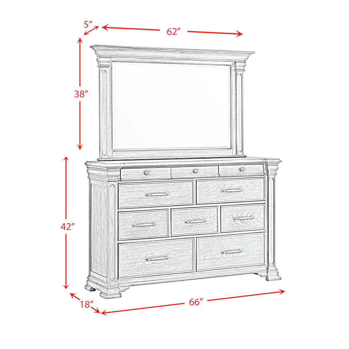 Kings Court Storage Bedroom Set