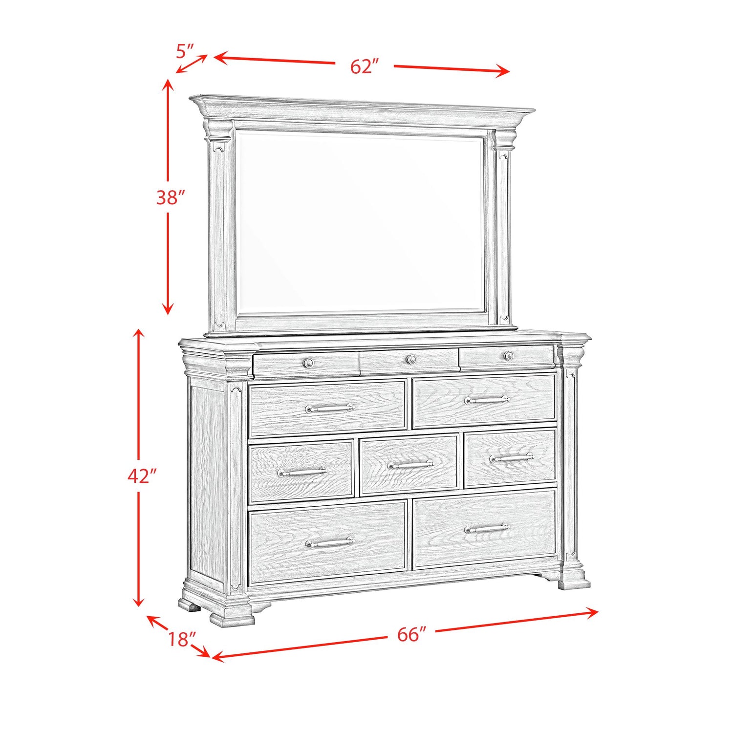 Kings Court Storage Bedroom Set