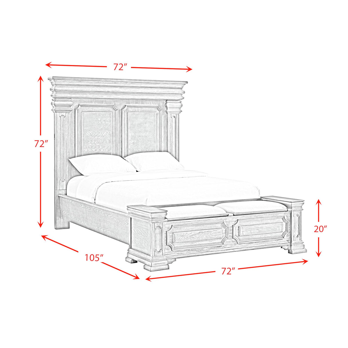 Kings Court Storage Bedroom Set