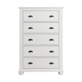 Kona 5-Drawer Chest in White