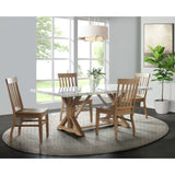 Lakeview 5PC Rectangular Dining Set in White-Table & Four Chairs