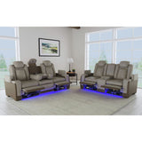 Lantana Power Motion Sofa with Power Headrest, Led, DDT, reading light and PWS in Rocky Grey/Brown