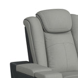 Lantana Power Motion Sofa with Power Headrest, Led, DDT, reading light and PWS in Rocky Cement/Charcoal