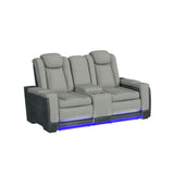 Lantana 3PC Living Room Set in Rocky Cement/Charcoal-Sofa, Loveseat & Recliner