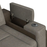 Lantana 3PC Living Room Set in Rocky Grey/Brown-Sofa, Loveseat & Recliner