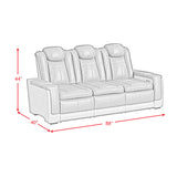 Lantana 2PC Living Room Set in Rocky Cement/Charcoal-Sofa & Loveseat
