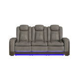 Lantana Power Motion Sofa with Power Headrest, Led, DDT, reading light and PWS in Rocky Grey/Brown
