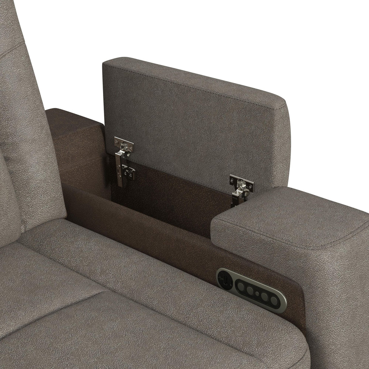 Lantana 3PC Living Room Set in Rocky Grey/Brown-Sofa, Loveseat & Recliner