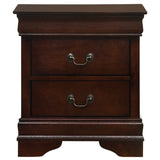 Louis Philippe 2-Drawer Nightstand in Cherry