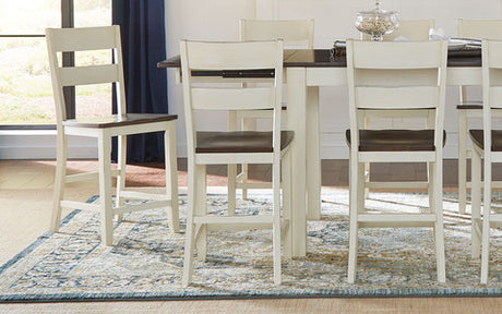 MRPCO355K Ladderback Stools - Chalk/Cocoa Bean