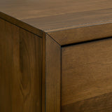 Malibu Bench with Grey Fabric in Walnut