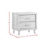 Malibu 2-Drawer Nightstand in Walnut