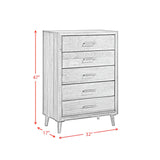 Malibu 5-Drawer Chest in Walnut