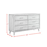 Malibu 6-Drawer Dresser in Walnut