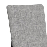 Marlene Dining Side Chair with Grey Fabric in Black (2 Per Carton)