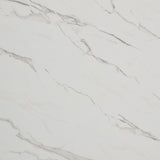 Marlene Dining Table with White Faux Marble Top in Black