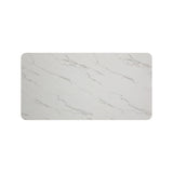 Marlene Dining Table with White Faux Marble Top in Black