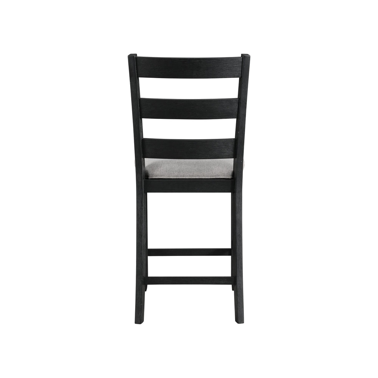 Martin Counter Side Chair with Grey Fabric - Black Finish (2 Per Carton)