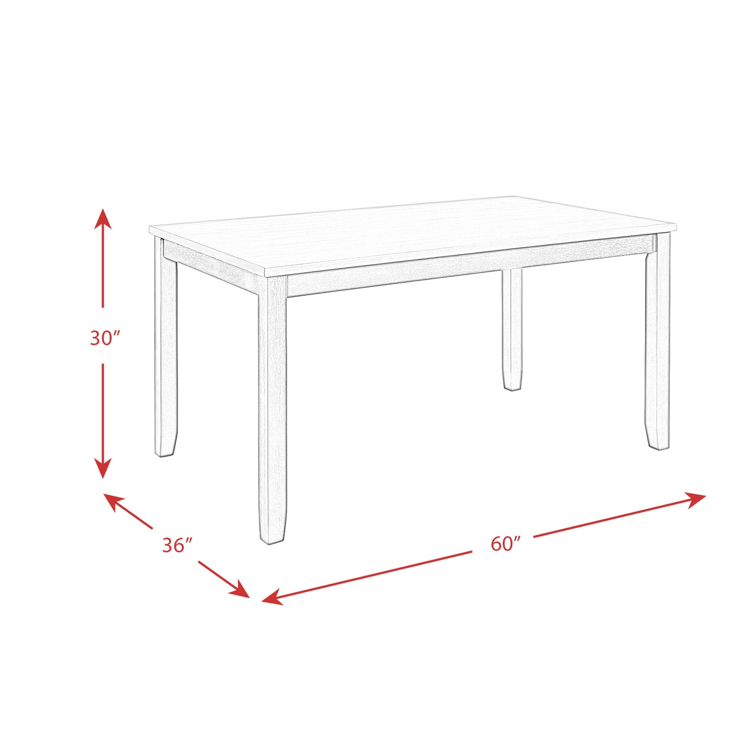 Martin 6 PC Dining Set (Black Base)