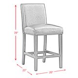 Meridian Counter Side Chair Black (2 Per Pack)