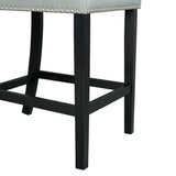 Francesca White Marble Square 5PC Counter Height Dining Set-Table & Four Grey PU Chairs