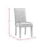 Meridian Dining Side Chair Grey (2 Per Pack)