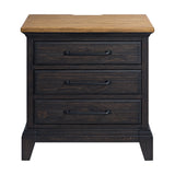 Montrose Nightstand with Charger & Sensor Light in Espresso & Brown