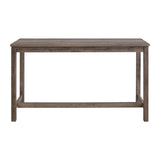 Oak Lawn Grey Bar Table Single Pack (Table + 3 Tan Fabric Stools)